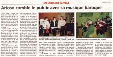 Concert ARIOSO Auxy